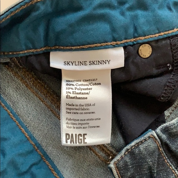PAIGE “Skyline Skinny” Jeans 26 - Picture 3 of 5